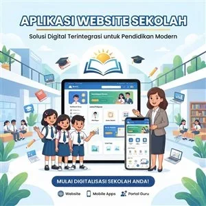 Aplikasi Website Sekolah Terintegrasi - Portal Guru, Siswa & Mobile Apps
