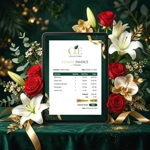 C&E Florist Invoice System - Gold/Emerald Edition