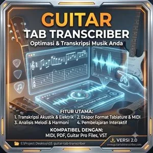 Guitar Tab Transcriber v2.0 - Optimasi & Transkripsi Musik