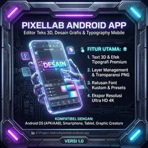 Pixellab Android App v1.0 - Editor Teks 3D & Desain Grafis